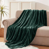 Exclusivo Mezcla Extra Large Fleece Throw Blanket, 50x70 Inches 300GSM Super Warm and Soft Blankets for Couch, Forest Green Throw for Winter, Cozy, Plush and Lightweight