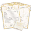 20 Moments of Tooth | 20 Tooth Fairy Receipt Cards and 1 Tooth Fairy Bag | Tooth Fairy Certificate Keepsake for Kids (Light Gold, 4.25x5.5 in)