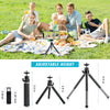 Mini Tripod for Webcam and Phone, Metal Extendable Webcam Stand with Phone Holder, Tripod for Webcam Black