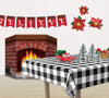 Brick Fireplace Stand-Up Party Accessory (1 count) (1/Pkg)