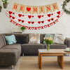 4Pcs Valentines Day Decorations Set No DIY Required BE MINE Love Heart XO Garlands Banner for Home Classroom Office Wedding Party Anniversary