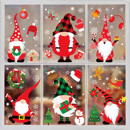 Funnlot Christmas Window Clings Christmas Window Clings 316PCS Christmas Window Stickers Christmas Window Decals 8 Sheets Christmas Window Decorations Window Clings for Glass Windows