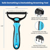 Freshly Bailey Dog and Cat Dematting Deshedding Brush Tool - Double Sided Undercoat Rake Shedding Comb Mat Remover Deshedder Safe Detangler for Matted Hair/Fur