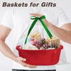 Pro Goleem Small Woven Basket with Gift Bags and Ribbons Durable Baskets for Christmas Gifts Empty Small Rope Basket for Storage 12