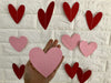 80 Heart Garland Red & Pink- Valentines Day Decoration, Hanging Hearts, Valentines Day Banner, Hanging Valentines Garland, Valentine's Day Decorations, Large Heart Valentines?NO DIY?