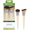 EcoTools New Natural Blush & Highlight Duo, Face Makeup Brushes For Liquid & Cream Foundation, Contour, Blush & Highlight, Dense, Synthetic Bristles For Makeup Blending, Vegan & Cruelty-Free, 2 Count