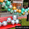 COLORFUL ELVES 12 Inch 100 Pcs Latex Metallic Chrome Balloons Helium Shiny Thicken Balloons Party Decoration (Silver)