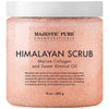 MAJESTIC PURE Himalayan Salt Body Scrub with Collagen and Sweet Almond Oil - Exfoliating Salt Scrub to Exfoliate & Moisturize Skin, Deep Cleansing - 10 oz