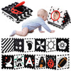 Black and White Baby Toys, High Contrast Newborn Toys 0-3 Months Brain Development, Tummy Time Toys, Soft Baby Book, Infant Sensory Crinkle Toys 0-6-12 Months Visual Stimulation Montessori Toy Gift