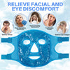 candyfouse Ice Pack Cold Face, Eye Masks Reduce Face Puff, Dark Circles, Reusable Cold Hot Gel Face Eye Mask, Suitable for Women Facial SPA, Ice Face Mask for Sleeping, Headaches (Blue Updated)