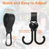 5 Pack Stroller Hooks for Hanging Bags and Shopping, (3+2) Stroller Hooks for Bags, Adjustable Hook, Multipurpose Organizer Hook Clip