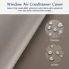 BOLTLINK Window Air Conditioner Covers for Outside Units, AC Cover for Outdoor fits up to 25.5W x 21D x 17H inches,Grey