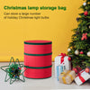 Dicasser Christmas Holiday Light Storage with 3 Green Metal Reels,Tear-Proof 600D Oxford Fabric Reinforced Stitched Handles