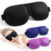 YIVIEW Sleep Mask Pack of 3, Upgrade 100% Light Blocking 3D Eye Masks for Sleeping, Ultra-Thin Sides for Side Sleeper, Blindfold for Men Women