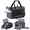 Groxkox Pet Travel Carrier by Airplane Approved Under seat, TSA Airline Approved Soft-Sided Carrier Bag for cat,Dogs,17.5 x 8.5 x 11 inches,Grey