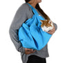 Cat-in-the-Bag Cozy Comfort Carrier - Large Light Blue Cat Carrier Bag and Cat Restraint Bag for Grooming, Vet Visits, Medication Administration, Dental Care, and Nail Trimming