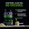 Jocko Greens Powder - Organic Superfood Supplement - KETO Friendly, Probiotics, Digestive Enzymes, Spirulina, Chlorella, Wheat Grass, Vitamin A, Monk Fruit Sweetened - Responsibly Sourced- 30 Servings