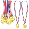 Caydo 24 Pieces Children's Gold Plastic Winner Award Medals, 1.38 Inch