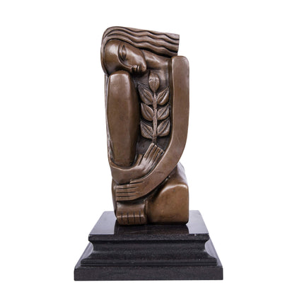 Toperkin Abstract Sculpture Bronze Female Statue Metal Figurine BSE-001