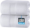 Luxury Bath Sheets Towels for Adults Extra Large | Highly Absorbent Hotel Collection | 35x70 Inch | 2 Pack (White)