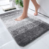 OLANLY Luxury Bathroom Rug Mat 24x16, Extra Soft and Absorbent Microfiber Bath Rugs, Non-Slip Plush Shaggy Bath Carpet, Machine Wash Dry, Bath Mats for Bathroom Floor, Tub and Shower, Grey