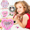 PASEMM 36pcs Little Girl Jewel Rings, Adjustable, No Duplication Kids Play Rings in Box,Pretend and Dress Up Rings for 4-12 Year Old Girls Birthday Gifts Holiday Gifts, 3 4 5 6 7 8 9 10 11 12 Year Old