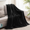 BEDELITE Fleece Blanket Black Throw Blankets for Couch & Bed, Plush Cozy Fuzzy Blanket 50