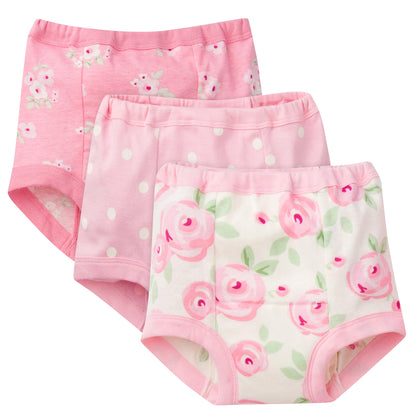 Gerber Baby Unisex Infant Toddler 3 Pack Potty Training Pants Underwear, Floral, 3T