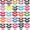 YASUNMI 50pcs Children Hair Ties+200pcs Rubber Bands, Cute Toddler Rabbit Ear Hair Ties, Seamless No Crease Elastic Cotton Bows Ponytail Holders Hair Accessories for Baby Toddler, Kids, Teens