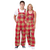 FOCO San Francisco 49ers NFL Womens Plaid Bib Overalls - L