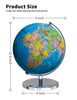 Waldauge Illuminated World Globe with Stand, 9