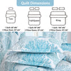 Tritard 3 Piece Coastal Quilt Sets Full/Queen Size - Reversible Microfiber Quilts with 2 Shams Soft Lightweight Beach Bedding Nautical Bedspread Coverlet Summer Comforter Set for All Season, 90''x96''