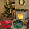 Christmas Wreath Storage Bag 24 Inch - 2 Pack Christmas Wreath Garland Storage Container with Dual Zipper & Handles, Wreath Storage Organizer Box Protect Xmas Ornaments Party Decorations