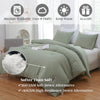 HAOWANER Sage Green Comforter King, 3 Pieces Sage Comforter Set King, Sage Green King Comforter Set King Sage, 90