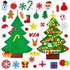 Max Fun DIY Felt Christmas Tree Set Plus Tic-Tac-Toe Games for Kids Toddlers Wall Hanging Decorations Felt Craft Kits for Xmas Gifts Party Favors