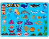 Craftstory 41 Pcs Under The Sea Teaching Felt Flannel Board for Toddlers 3.5 Ft Ocean Creature Storytelling Aquarium Interactive Sensory Wall Activity Play Mermaid Diver Shark Gifts Montessori Crafts