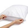 Amazon Basics 100% Cotton Hypoallergenic Pillow Protector Case - Standard, White