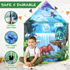 W&O Dinosaur Discovery Kids Tent with Roar Button, Dinosaur Tent, Christmas Gifts, Pop Up Tent for Kids, Dinosaur Toys for Kids Girls & Boys, Kids Tent Indoor & Outdoor