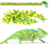 5Pieces Artificial Reptile Plants Lifelike Reptiles Terrarium Leaves Plastic Reptile Habitats Plant Amphibian Hanging Terrarium Plants Decorations with SuctionCups for Hermit Crab Lizards Geckos Snake