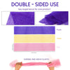 UJFQBH 3 Pieces African Bath Sponge African Net Long Net Bath Sponge Exfoliating Shower Body Scrubber Back Scrubber Skin Smoother,Great for Daily Use (Pink,Yellow,Purple)