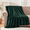 Exclusivo Mezcla Extra Large Fleece Throw Blanket, 50x70 Inches 300GSM Super Warm and Soft Blankets for Couch, Forest Green Throw for Winter, Cozy, Plush and Lightweight