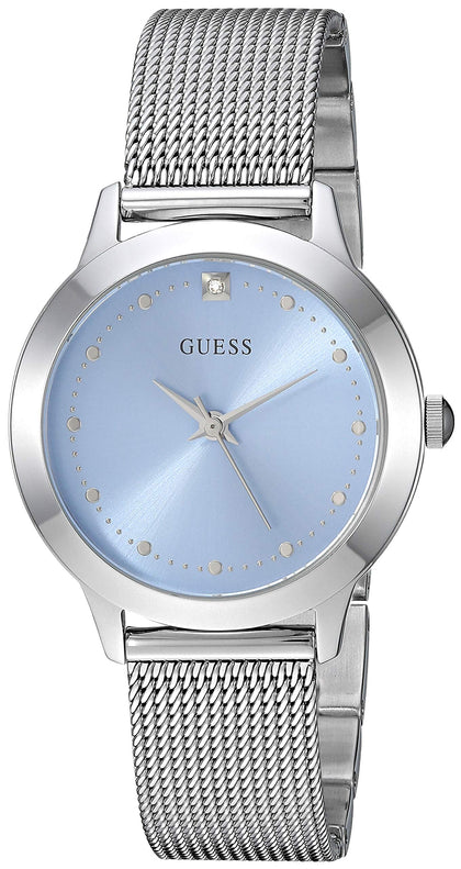 GUESS Women's Quartz Stainless-Steel Strap, Silver, Casual Watch (Model: U1197L2)