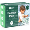 Naturally Nature Overnight Diaper Doubler Booster Pads with Adhesive for Pull-on & Regular Diapers | Nighttime Leak Protection for Heavy Wetters and Active Sleepers for Boys & Girls