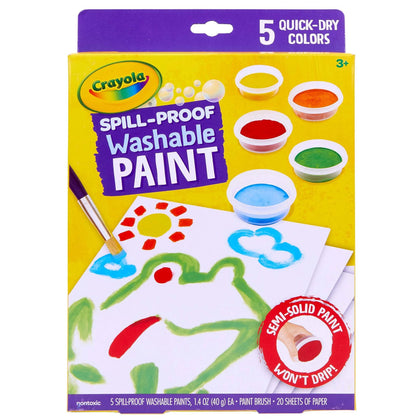 Crayola Spill Proof Watercolor Paint Set, Washable Paint for Kids, Ages 3, 4, 5, 6