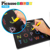 PicassoTiles 2-in-1 Double Sided Magnetic Alphabet Board ABC A-Z Upper Case Capital and Lowercase Letter Writing Reading Playboard 12x10 inch Large Magnet Tablet Pad Open-Ended Learning Playset PTB03