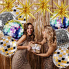 12 Pcs Disco Ball Balloons, Huge Gold Explosion Star Aluminum Foil Balloons for Birthday, Bachelorette Party, 70s 80s 90s Theme Disco Party Decorations Supplies