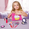 Beverly Hills Pretend Makeup Toy Set, My First Princess Cosmetic Beauty Set for Little Girls, Kids Pretend Play, Dress Up with Stylish Polka Dotted Make Up Bag