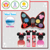 Townley Girl Disney Minnie Mouse Zipper Cosmetic Train Case With Lip Gloss, Lip Balm, Hair Clips, Nail Stickers, Scrunchie and More, Ages 3+, for Parties, Sleepovers and Makeovers