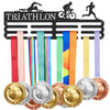 SUPERDANT Triathlon Medal Holder Display Running Biking Cycling Medal Hanger Hanger Rack Frame for Over 60 Medals and Ribbon Display Holder Rack with Easy Hanging Gift for Athletes