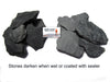 Natural Slate Stone -1 to 3 inch Rocks for Miniature or Fairy Garden, Aquarium, Model Railroad & Wargaming (2)